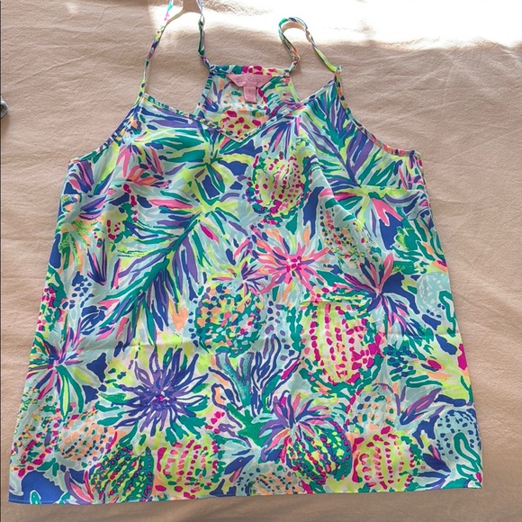 Lilly Pulitzer Colorful Floral Tank Top - Picture 1 of 3